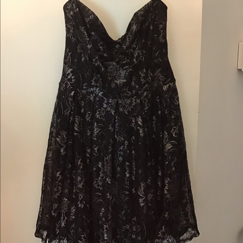 Black and Silver Formal Short Dress Size Small